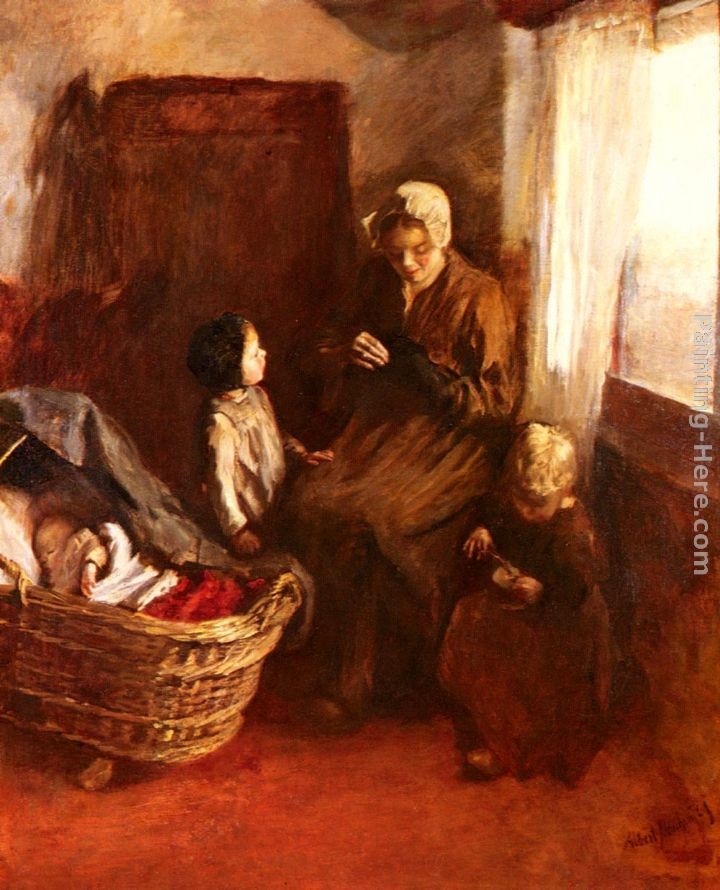 Albert Neuhuys Cattagers At Scheveningen